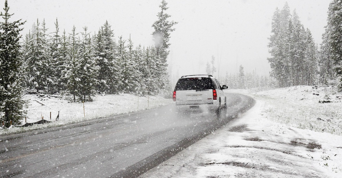 snow, road, car wallpapers, suv, winter, nature, car, vehicle, drive, driving, road trip, snowstorm, snowing, snowfall, conifers, coniferous, snow covered