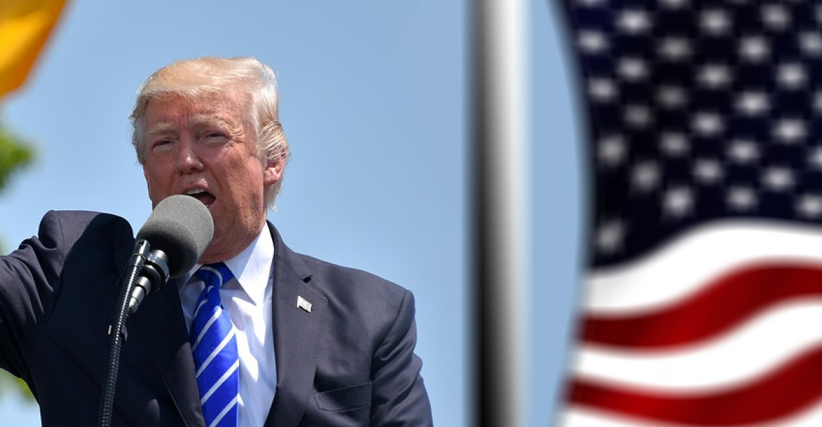 trump president usa america flag banner union jack british flag donald trump republican politics presidency speech politician