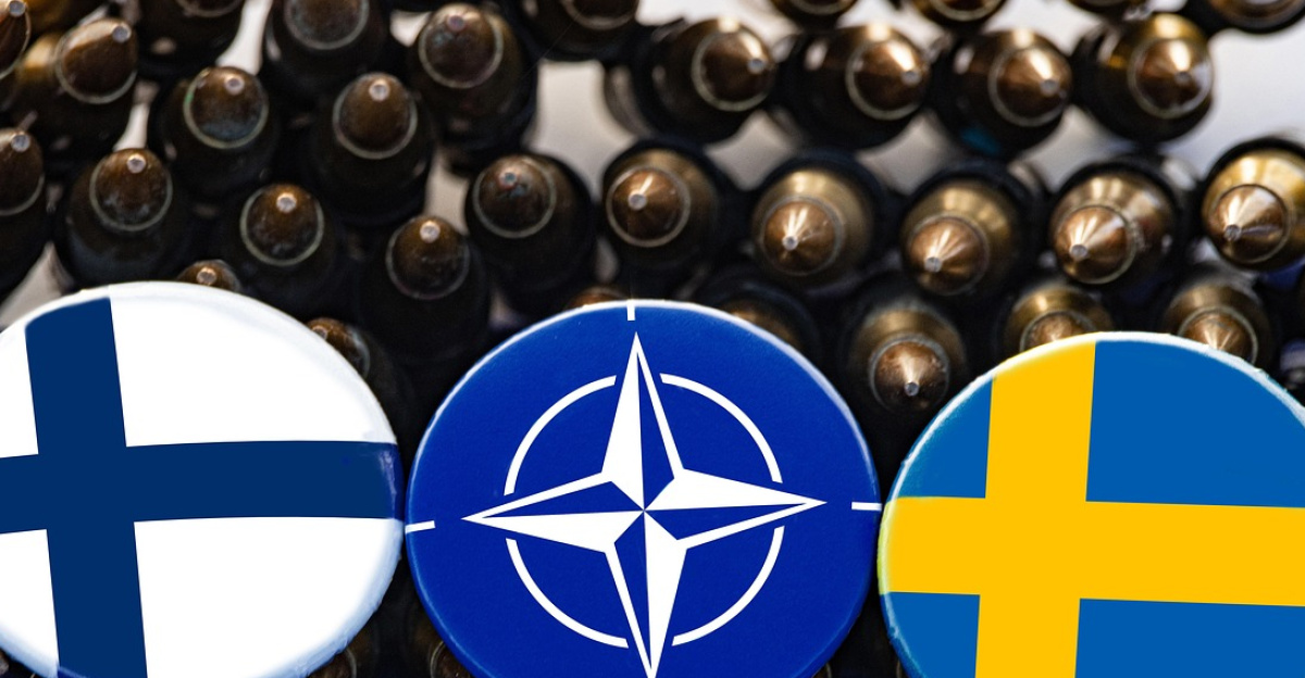 flag, sweden, nato, cross, yellow, red, button, ensign, north atlantic treaty organization, north, alliance, pact, expansion, white, compass rose, emblem, ammunition belt, belt, ammunition, cartridge, patron, round, brass, nato, nato, nato, nato, nato