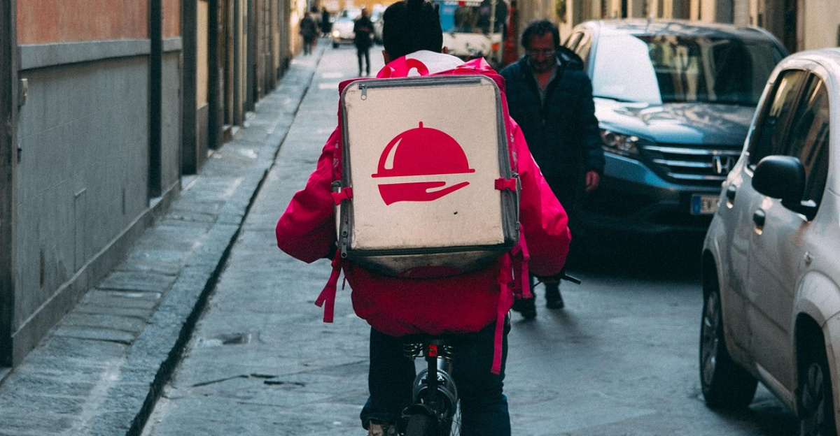 foodora, bike, delivery, street, bicycle, box, food delivery, traffic, outdoors, urban, city, delivery, food delivery, food delivery, food delivery, food delivery, food delivery
