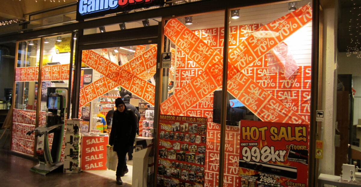 Gaming store GameStop in Ume Sweden