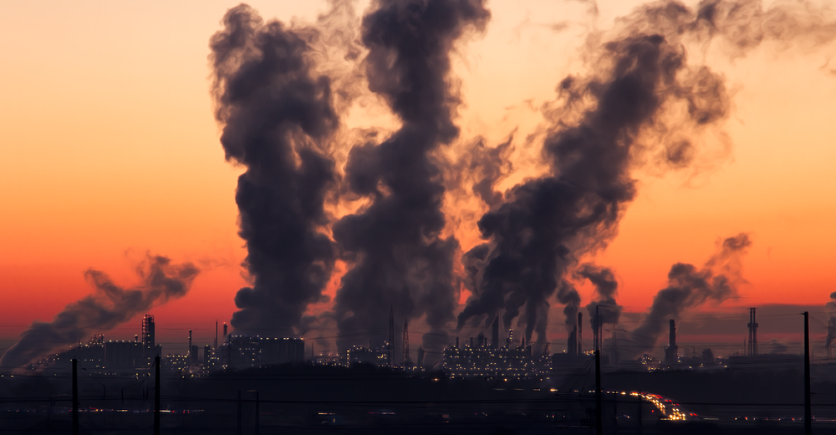 industry, sunset, pollution, dusk, twilight, smoke, fumes, air pollution, industrial plant, sunrise, nature, chimney, smog, evening sky, power plant, exhaust, factory