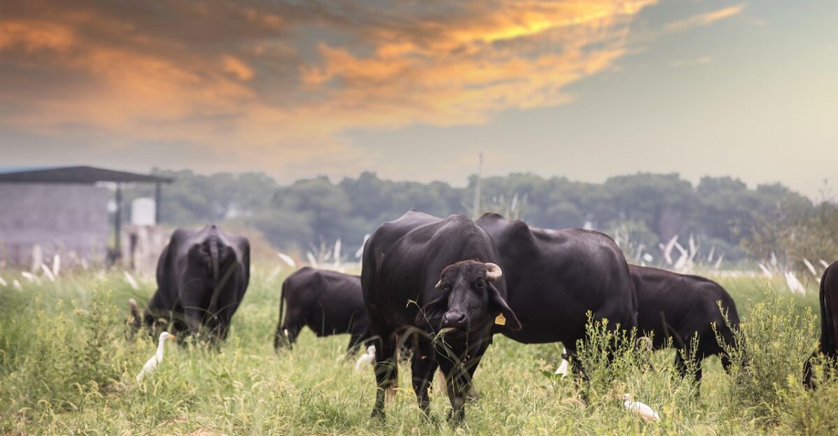 bulls nature cows cattle herd pasture grass fauna