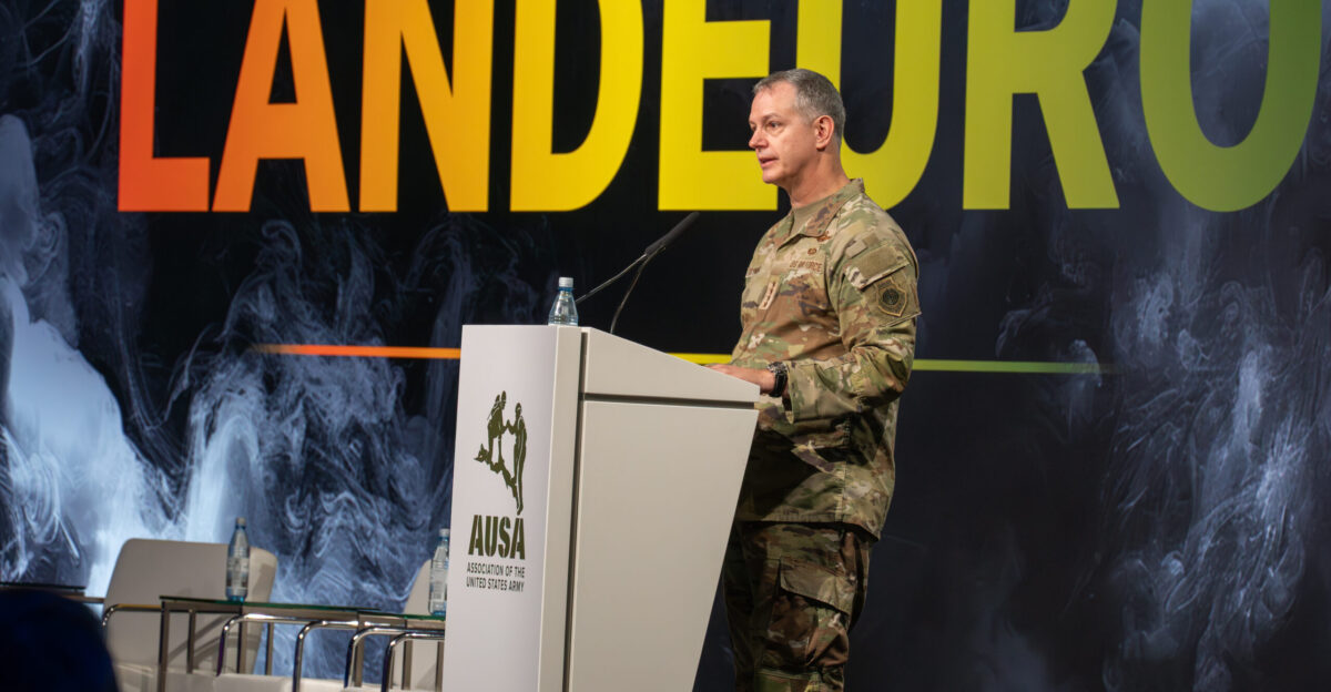 Gen Alexus Grynkewich Supreme Allied Commander Europe and Commander United States European Command delivered the keynote address at the inaugural LANDEURO conference on July 17 2025 at the Rhein Main Congress Center in Wiesbaden Germany LANDEURO brings together industry and Allies to shape and accelerate industrial resilience strengthening NATO s force posture and reinforcing global deterrence Serving as the launchpad for innovation LANDEURO positions USAREUR-AF as the test bed for joint transformation