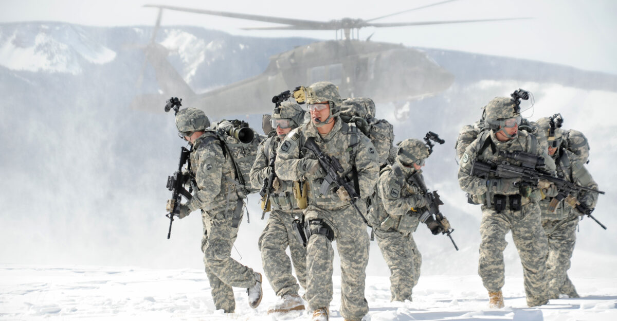 Soldiers of the South Dakota Army National Guard wearing Generation III Extended Cold Weather Clothing System ECWCS in 2010