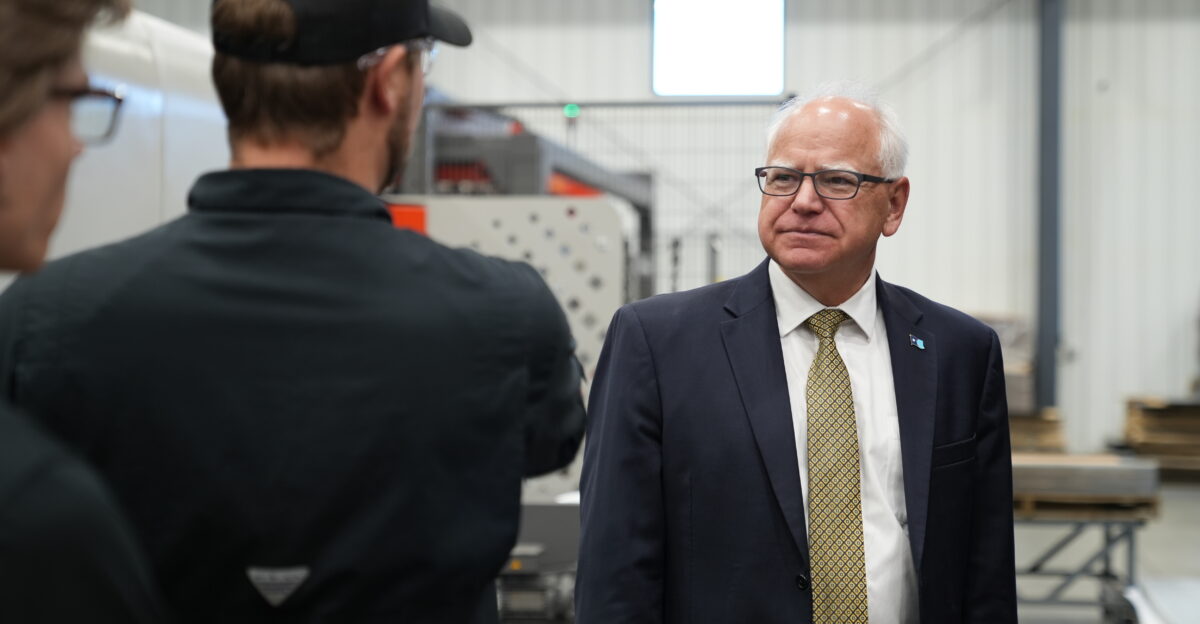 Governor Tim Walz at Bemidji Steel on July 1 2024