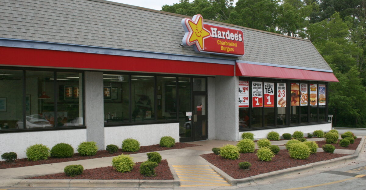 Hardee s restaurant at 2721 Durham-Chapel Hill Boulevard in Durham North Carolina