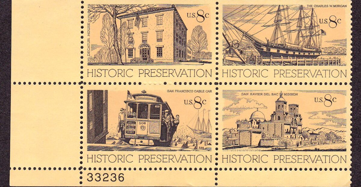 US Postage stamps Historic Preservation Issue of 1971