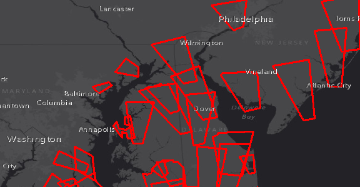This map shows all the tornado warnings issued for Hurricane Isaias in Delaware, New Jersey, and portions of the surrounding states.