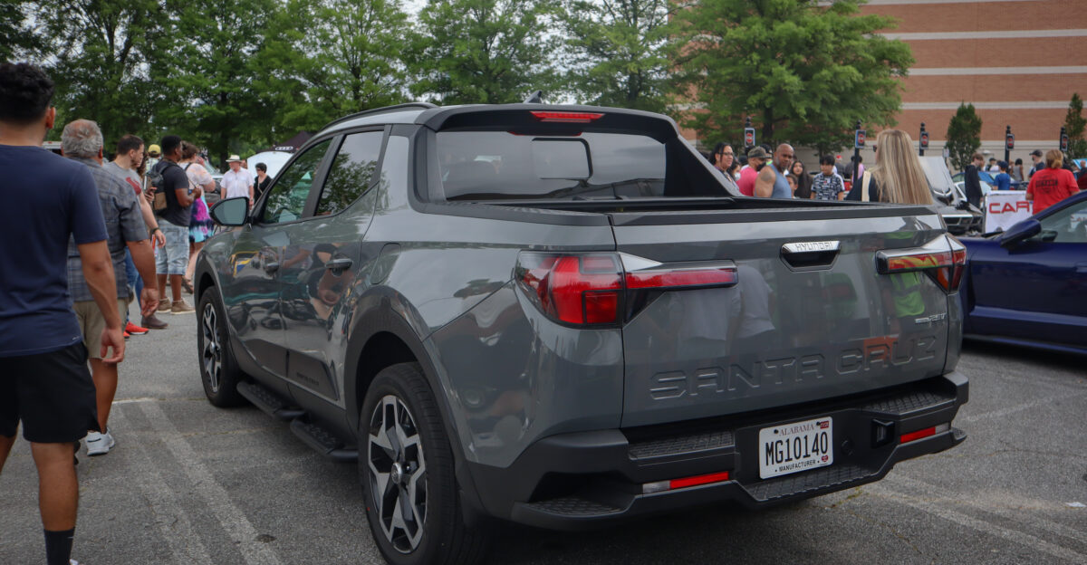 Hyundai Santa Cruz pre-production model at Caffeine Octane - June 2021