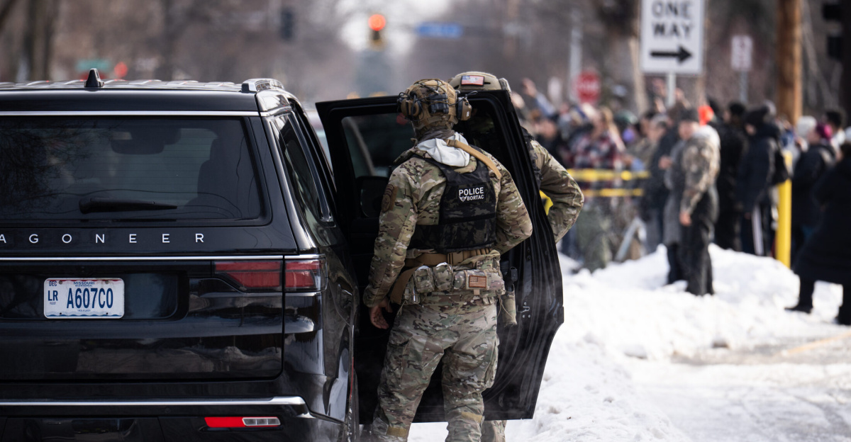Portland Avenue and 34th Street in South Minneapolis where City of Minneapolis officials have confirmed an ICE agent shot and killed an observer.
A neigbhor who saw what happened told local MPR news: "She was trying to turn around, and the ICE agent was in front of her car, and he pulled out a gun and put it right in — like, his midriff was on her bumper — and he reached across the hood of the car and shot her in the face like three, four times,”