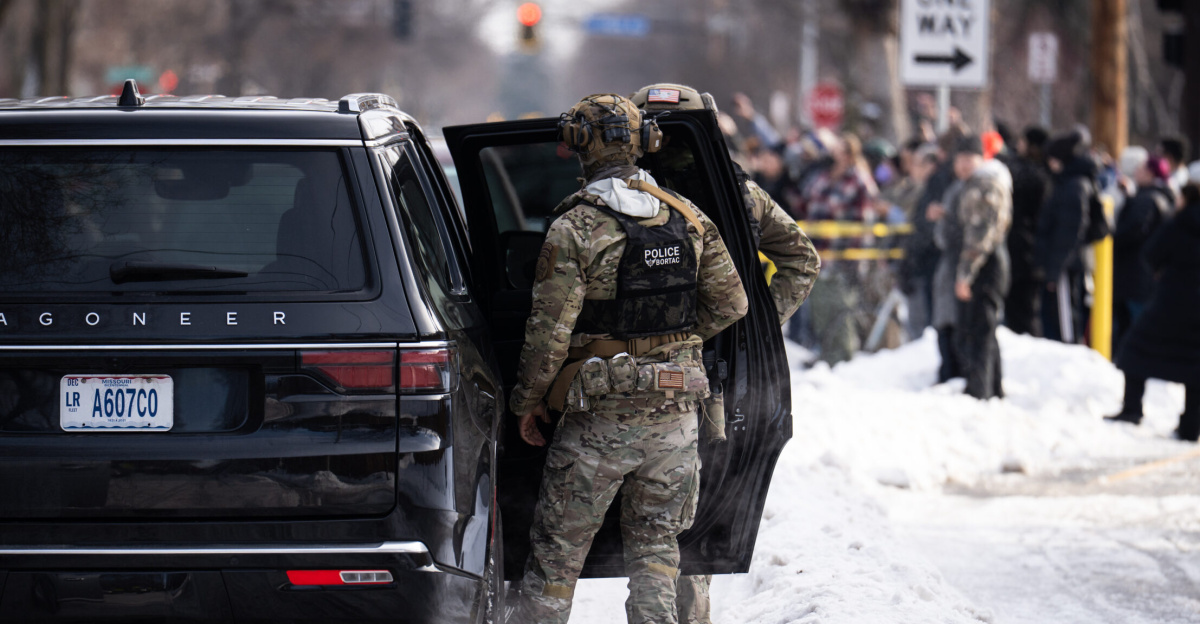 Portland Avenue and 34th Street in South Minneapolis where City of Minneapolis officials have confirmed an ICE agent shot and killed an observer.
A neigbhor who saw what happened told local MPR news: "She was trying to turn around, and the ICE agent was in front of her car, and he pulled out a gun and put it right in — like, his midriff was on her bumper — and he reached across the hood of the car and shot her in the face like three, four times,”