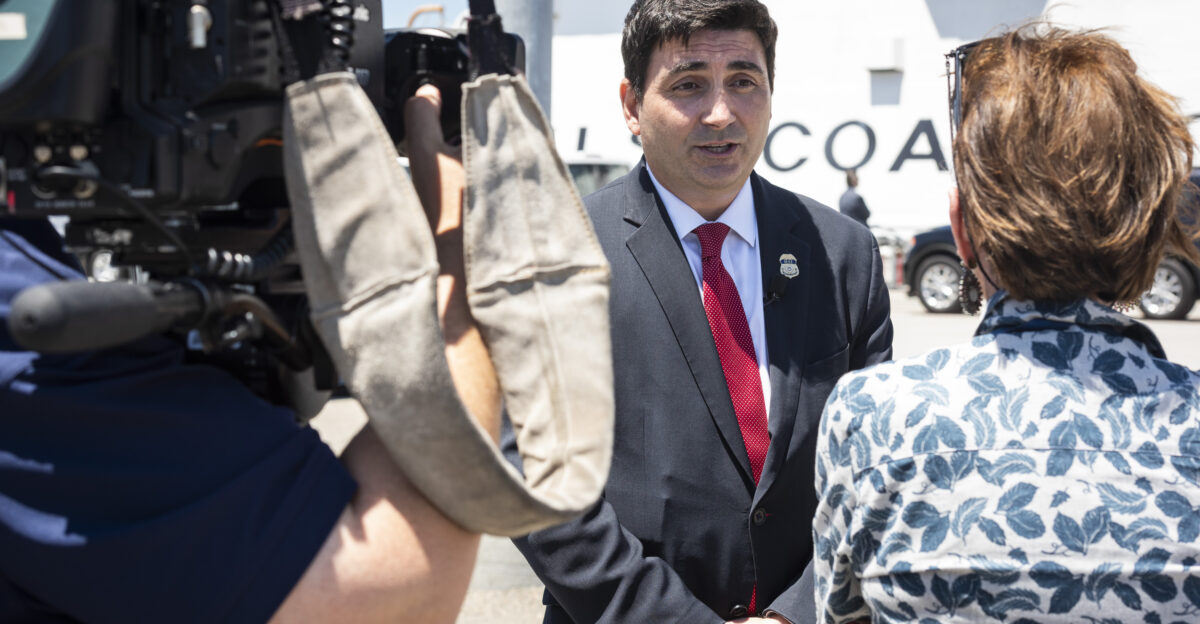 ICE HSI Tampa Special Agent in Charge James Spero was in San Diego on the USCG Cutter Munro with Vice President Pence DEA ONDCP FBI and other partners