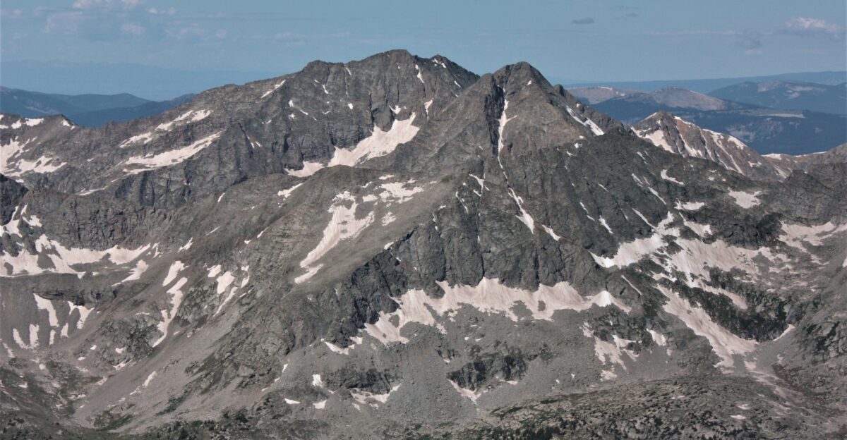 Northeast aspect of Ice Mountain seen from Missouri Mountain Sawatch Range Colorado