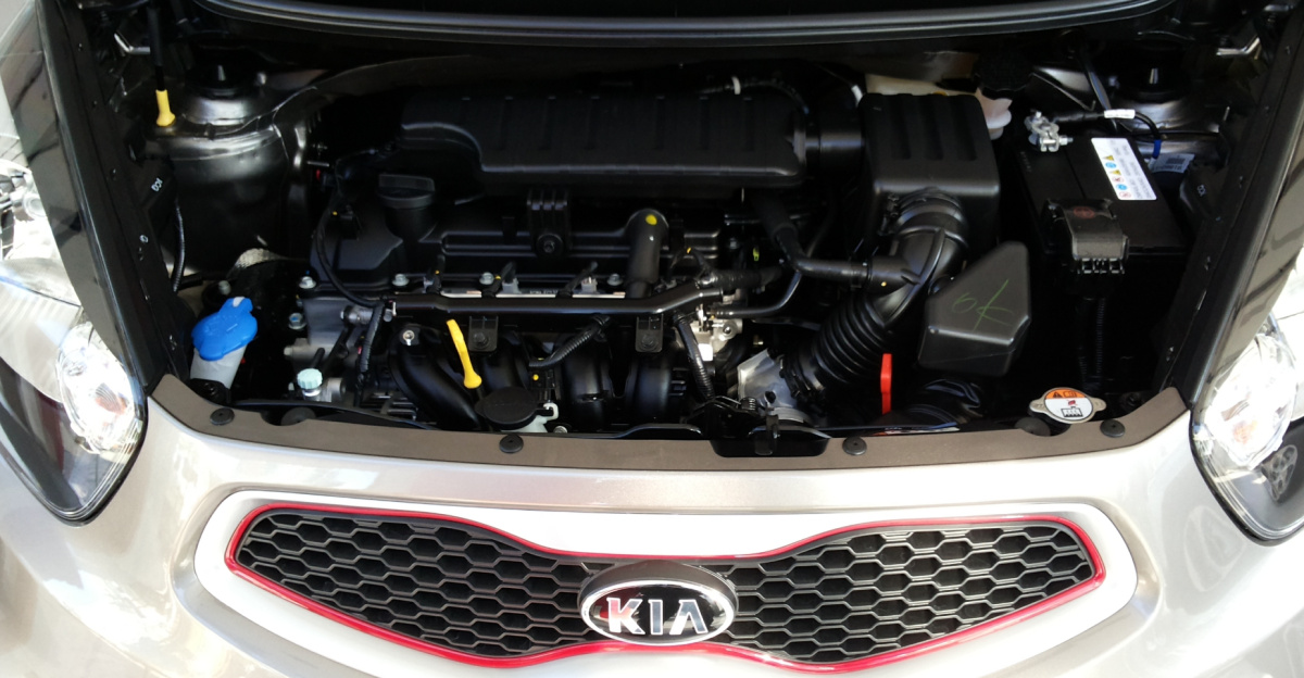 2014 Kia Picanto 1.2 EX A/T (Philippine model). Photographed at Kia Motors Global City, Fort Bonifacio, Philippines.