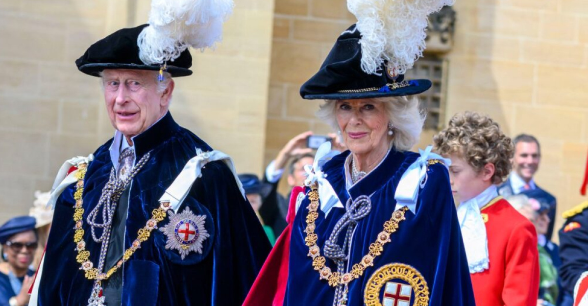 The King and The Queen in Garter Robes on Garter Day June 17th 2024