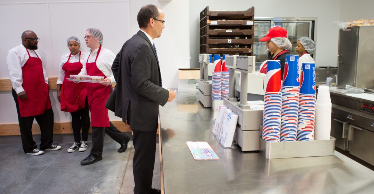 August 2013 - Washington DC - Secretary of Labor Thomas Perez dropped by the grand opening of the new Costco store in Alexandria Va Secretary Perez toured the new store with Costco CEO Craig Jelinek and Costco founder and former CEO Jim Sinegal He also chatted with employees and customers Official Department of Labor Photograph This official Department of Labor photograph is being made available only for publication by news organizations and or for personal use printing by the subject s of the photograph The photograph may not be manipulated in any way and may not be used in commercial or political materials advertisements emails products and or promotions that in any way suggest approval or endorsement of the Secretary or the Department of Labor Photo Credit Department of Labor