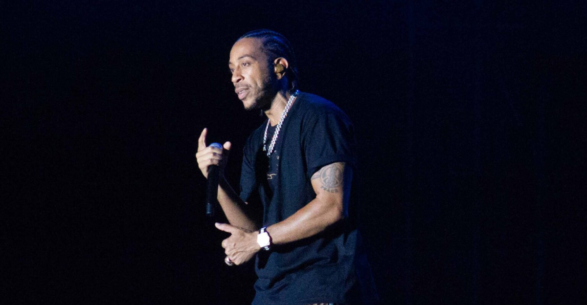 Rapper and songwriter Christopher“Ludacris” Bridges performs at the Red, White, and Boom Fest on Fort Bragg, N.C., June 28, 2025. The event coincided with celebrating the upcoming 4th of July and featured musical performances, food vendors, and ceremonies celebrating the legacy of the Army. (U.S. Army photo by Cpl. Andrew Clark)