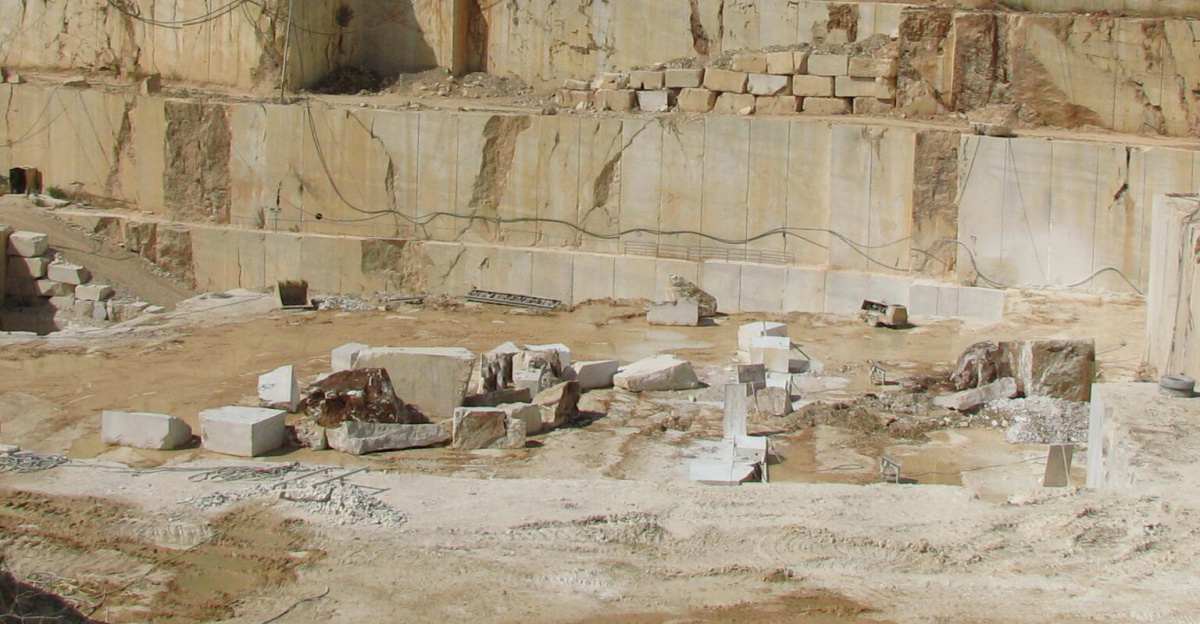 limestone extraction near Orosei, Sardinia