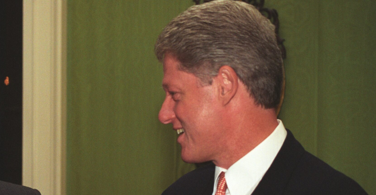According to the William J. Clinton Presidential Library and Museum, these pictures were captured by White House photographer Ralph Alswang on Sept. 29, 1993. Epstein and Maxwell were photographed speaking with Clinton after the president made remarks at an event for donors to the White House restoration project.