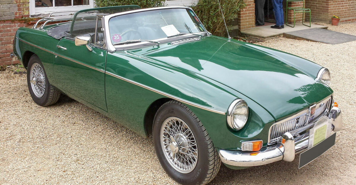 A 1969 MG MGB MkII open roadster This car was photographed at Nuffield Place the former home of William Morris the founder of Morris Motors and Morris Garages MG