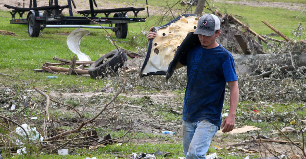 Mississippi Apr 18 2020 Acting Homeland Security Secretary Chad Wolf traveled Mississippi to witness damage firsthand from recent tornadoes that devastated several areas throughout the southern part of the state DHS photo by Tara A Molle Released