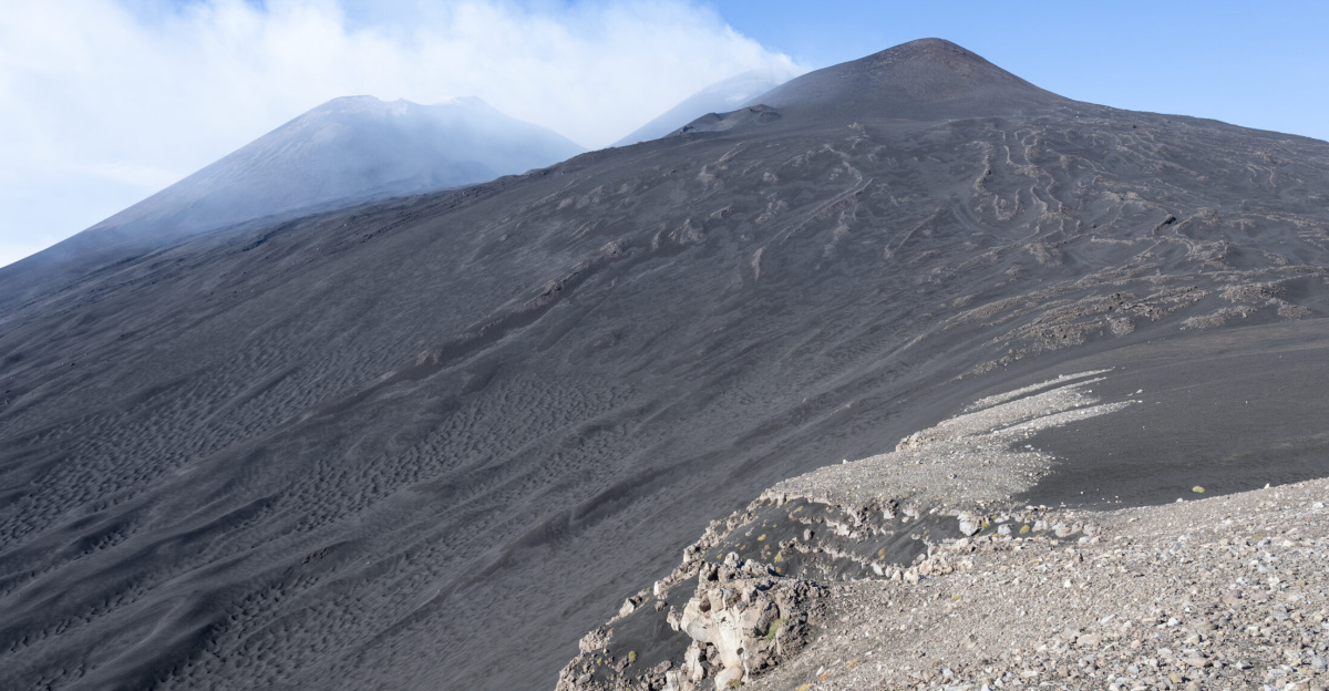 Mount Etna in Sicily, Italy. Elevation: 2800m, looking towards SW.