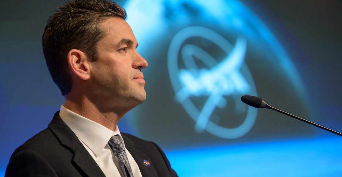 NASA Administrator Jared Isaacman speaks at an agency town hall a day after being sworn-in as the agency s 15th administrator Friday Dec 19 2025 at the Mary W Jackson NASA Headquarters Building in Washington Photo Credit NASA Bill Ingalls