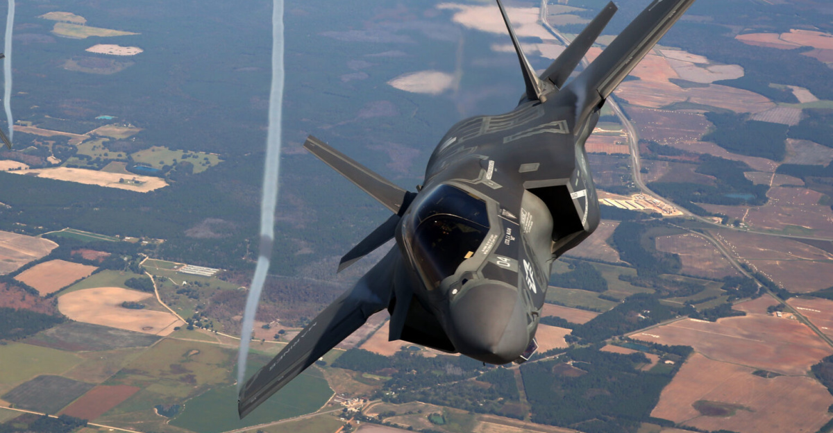 Naval aviators with Marine Fighter Attack Training Squadron 501 conduct aerial maneuvers over Florida during aerial refueling training Oct. 30, 2014. VMFAT-501 is the Corps’ only active training squadron for the F-35B Lightening II Joint Strike Fighter, which will provide a multi-role, fifth-generation fighter attack capability for the Marine Air-Ground Task Force. VMFAT-501 is based at Marine Corps Air Station Beaufort, S.C.