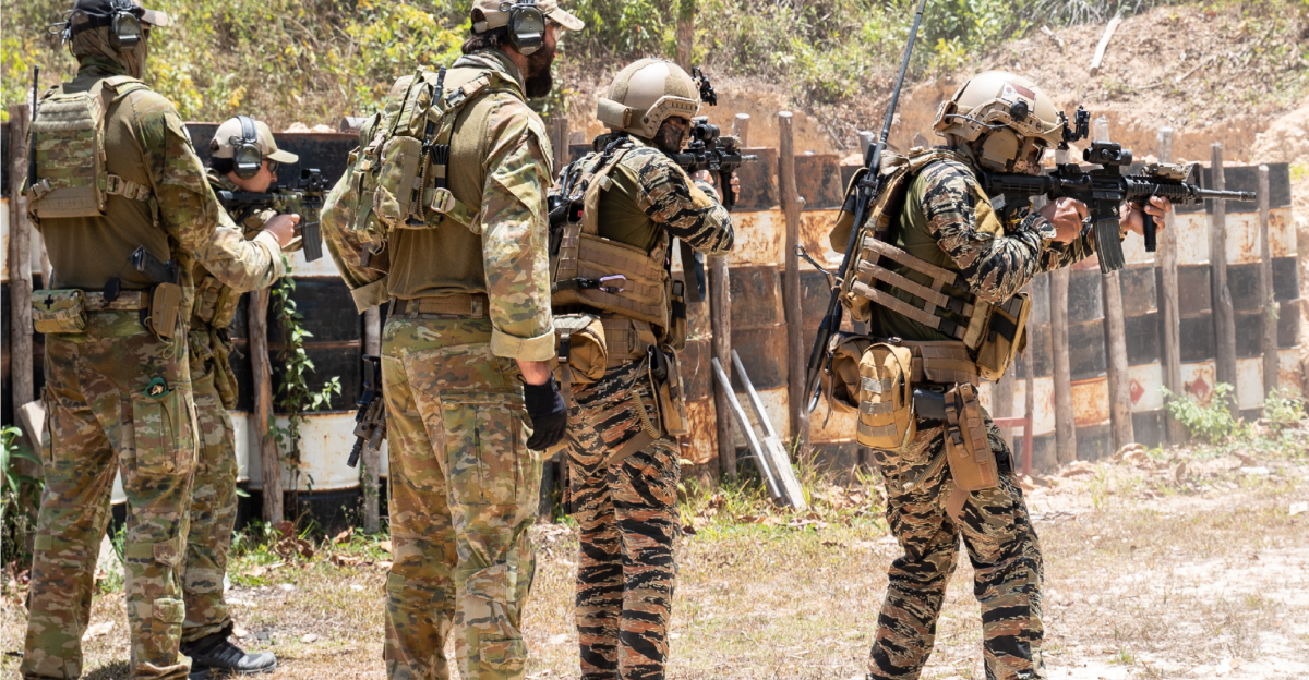 NAVSOCOM Operators Aiming with counterparts from U S Special Forces during Balikatan 2019