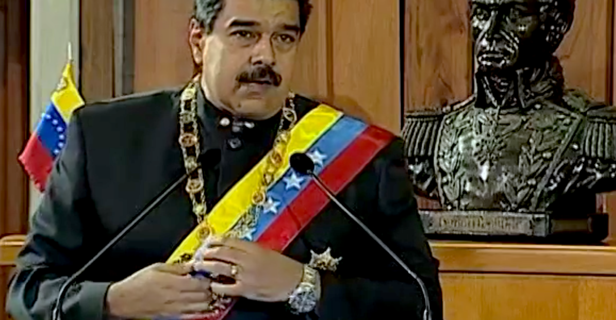 Nicolas Maduro speaking to the Supreme Tribunal of Justice in February 2017