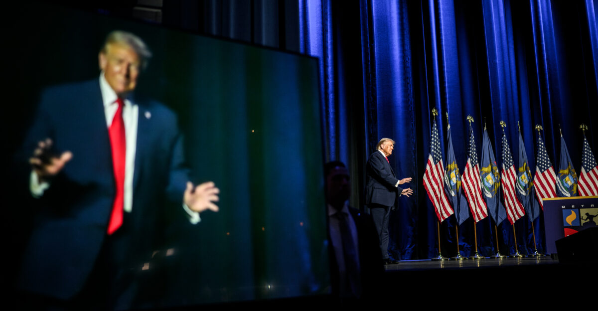President Donald Trump delivers remarks to the Detroit Economic Club Tuesday January 13 2026 at the MotorCity Casino Hotel in Detroit Michigan Official White House Photo by Daniel Torok