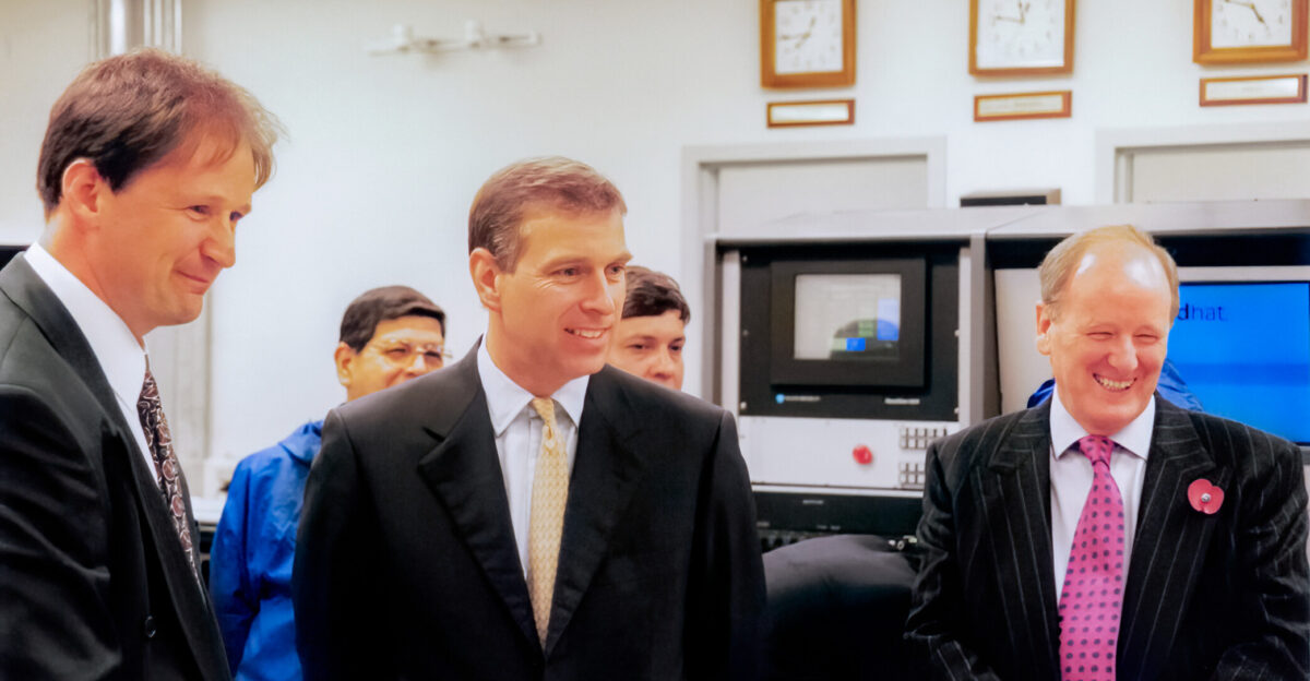 Phil Puxley and Prince Andrew inside Gemini South