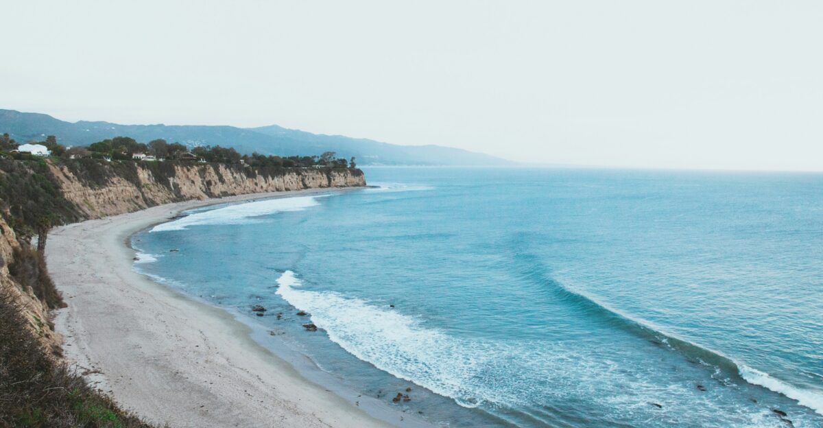 aerial photography of seashore