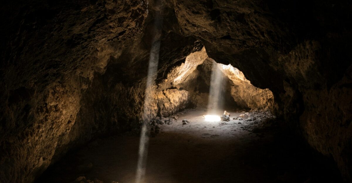 photo of light towards inside of cave