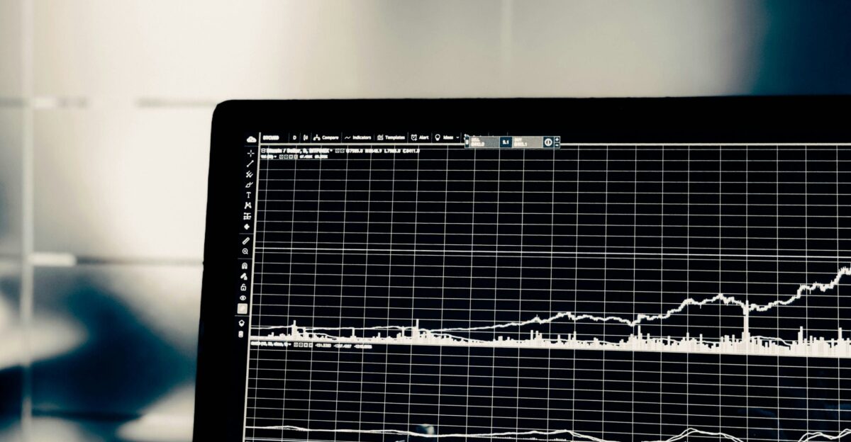 turned on flat screen monitor