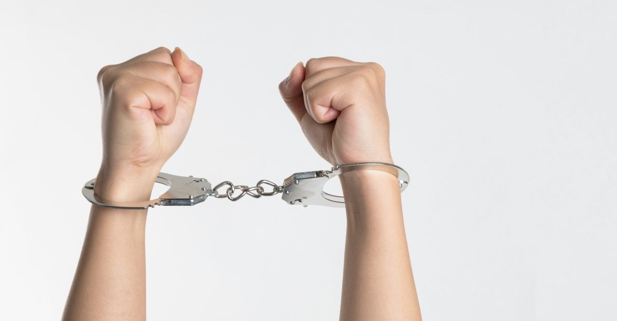 person showing handcuff