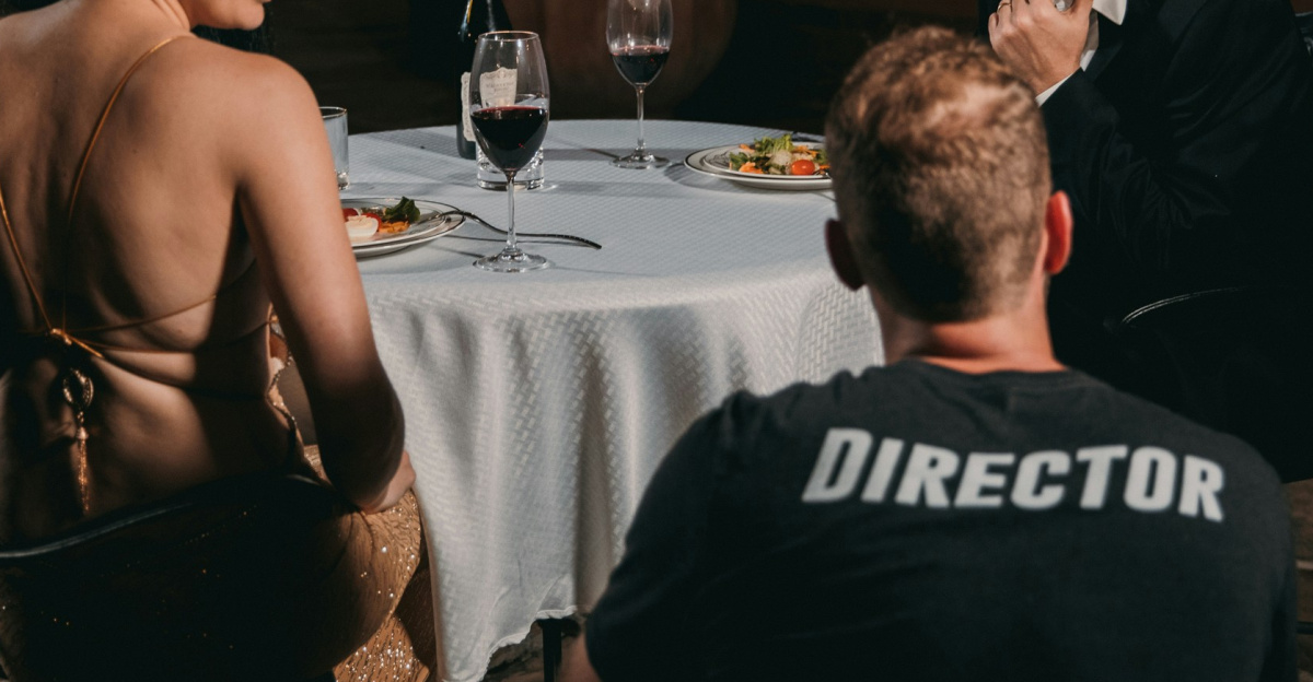 a man and a woman sitting at a table
