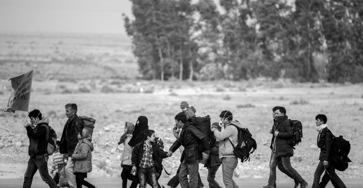 people walking at rural area