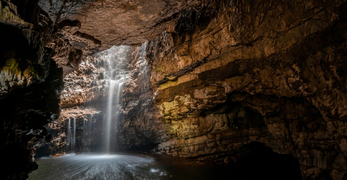 waterfalls in cave