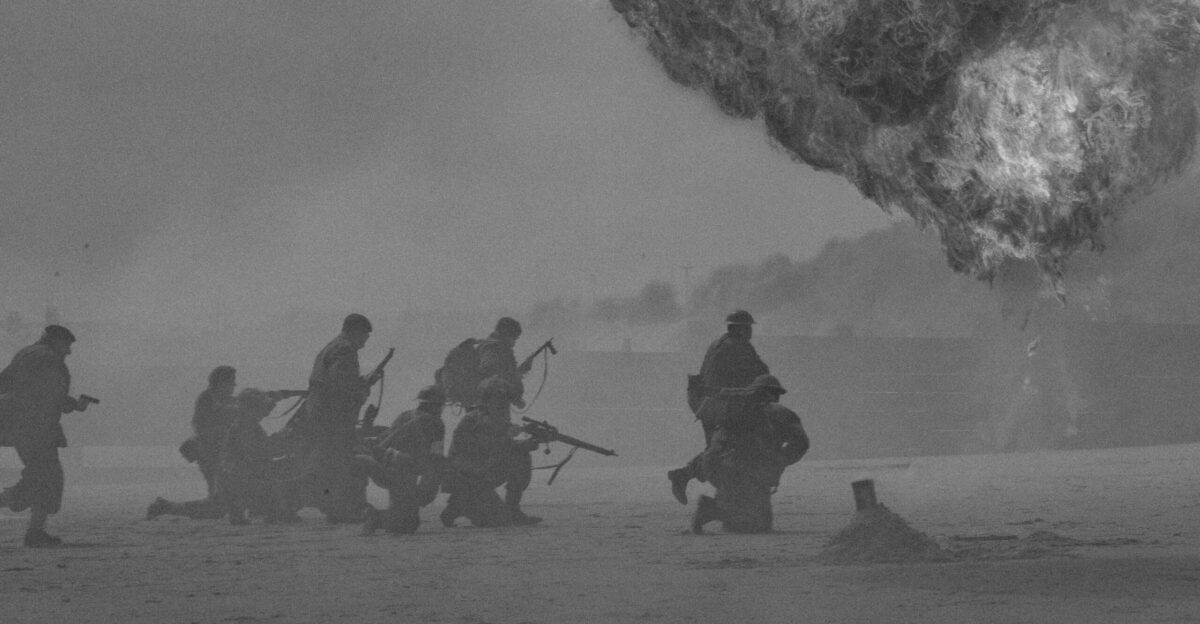 silhouette of soldiers