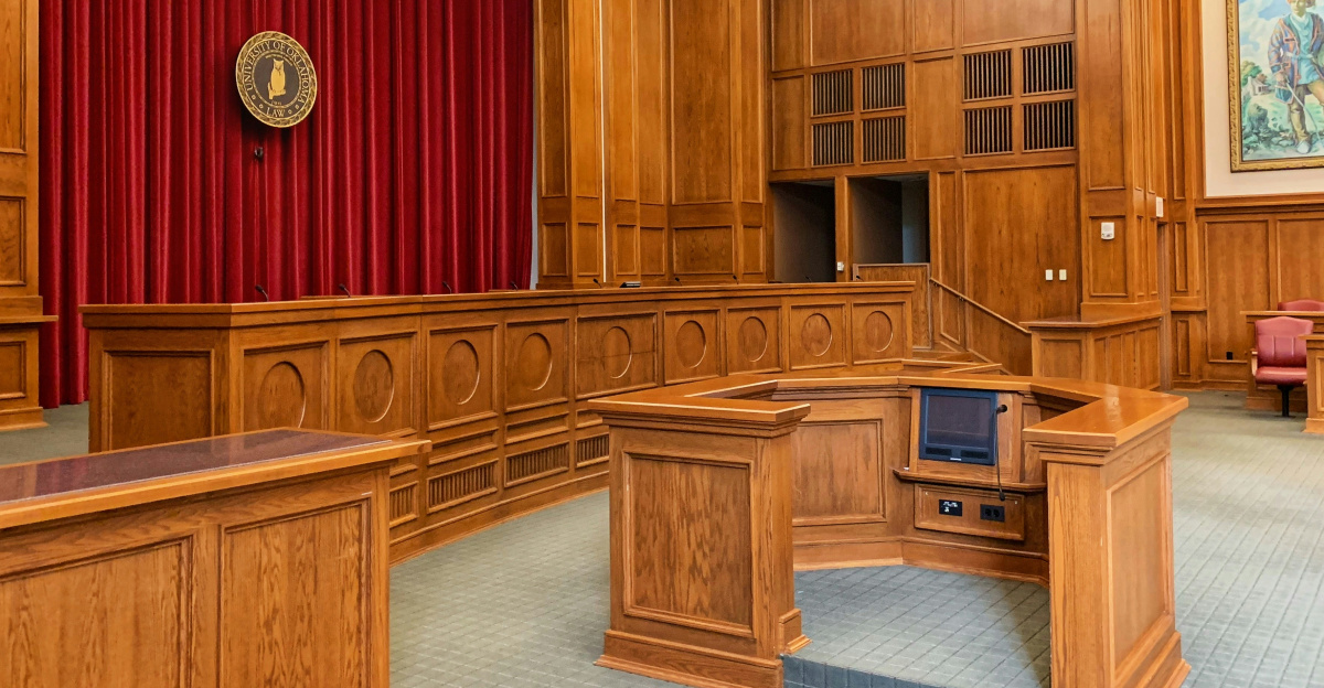 architectural photography of trial court interior view