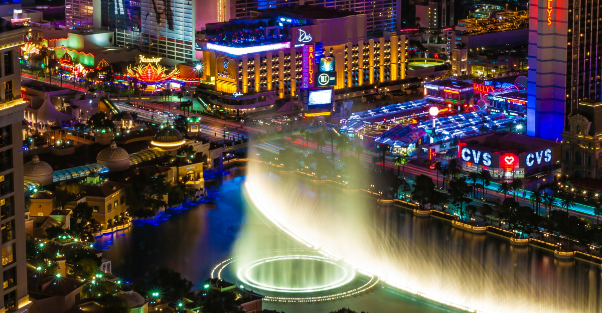 city with lights turned on during night time
