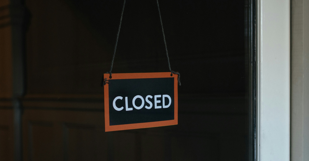 blue and white stop sign