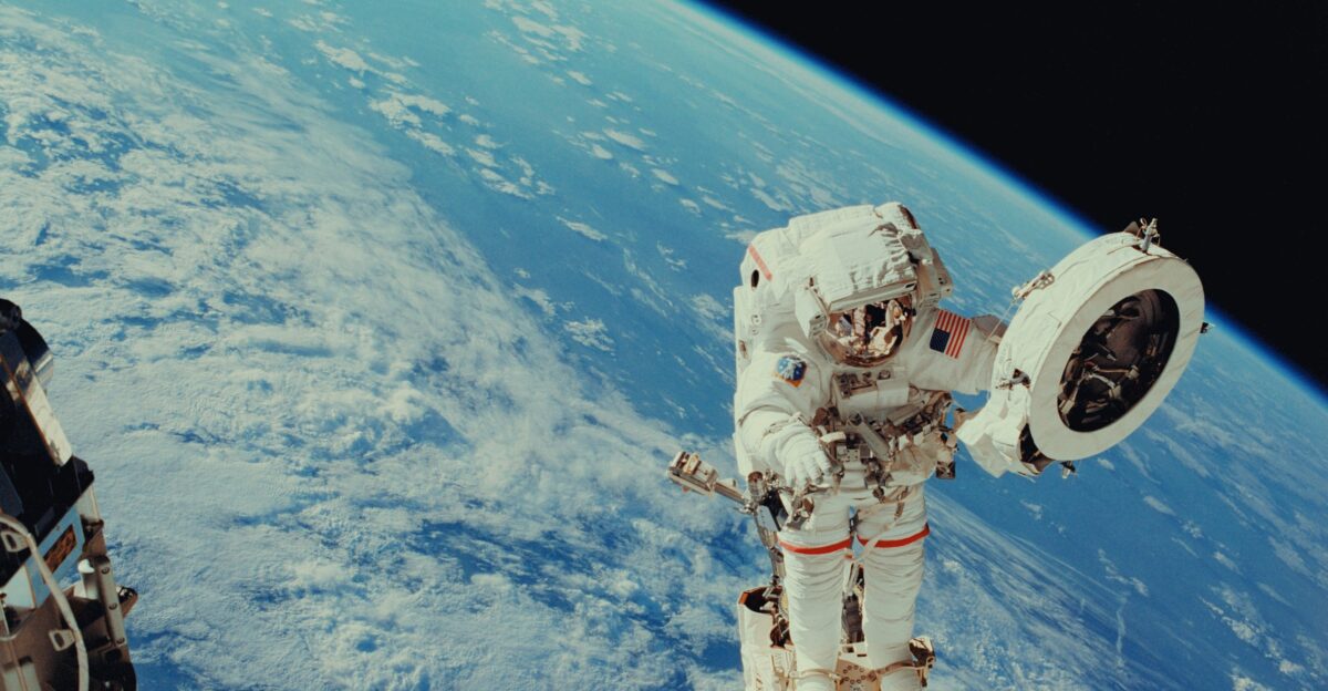NASA astronaut performs extravehicular activity