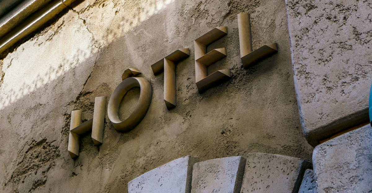 a sign on the side of a building