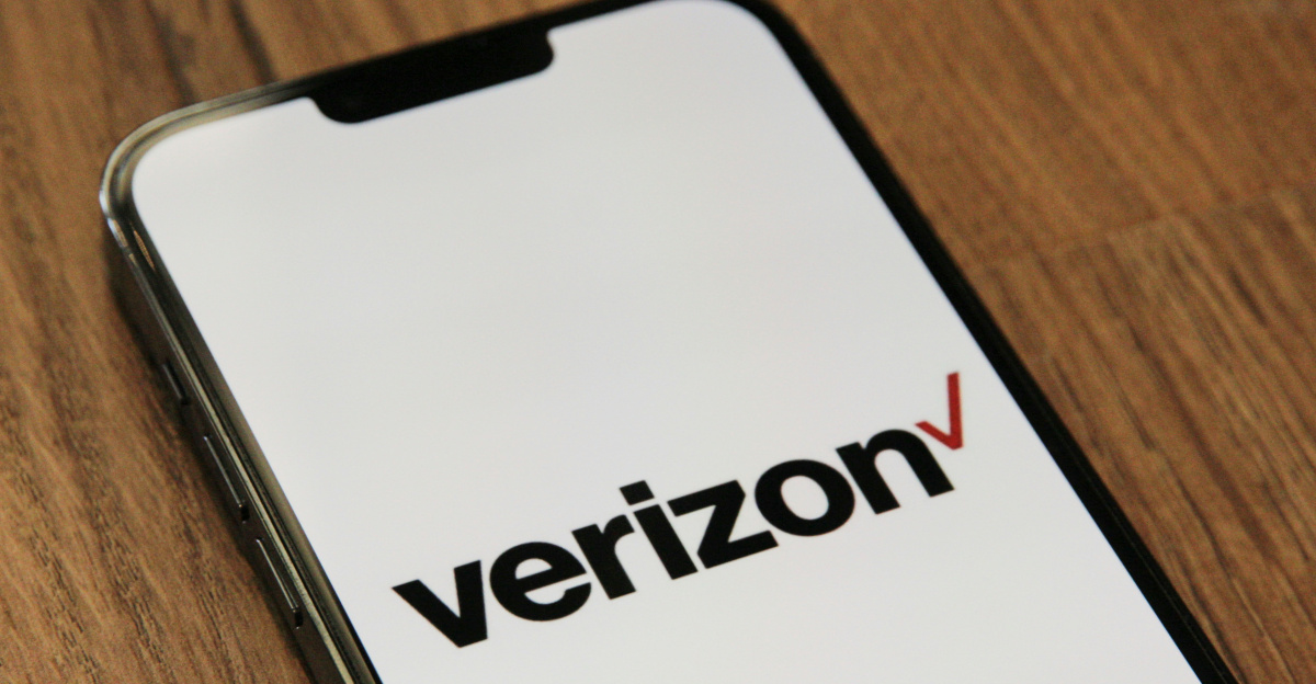 the verizon logo is displayed on an iphone