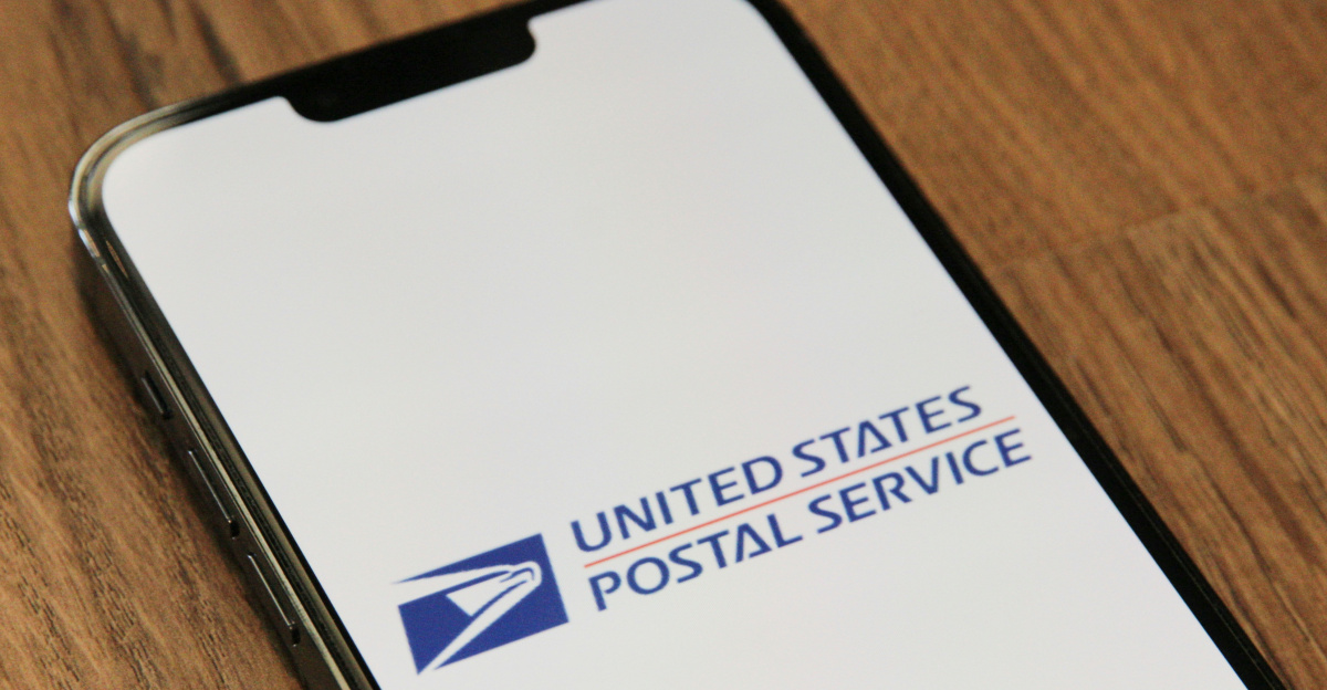 a phone with the united states postal service logo on it