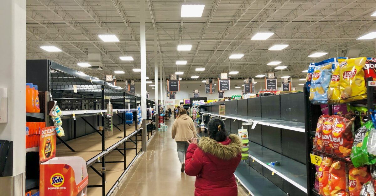 people in a grocery store