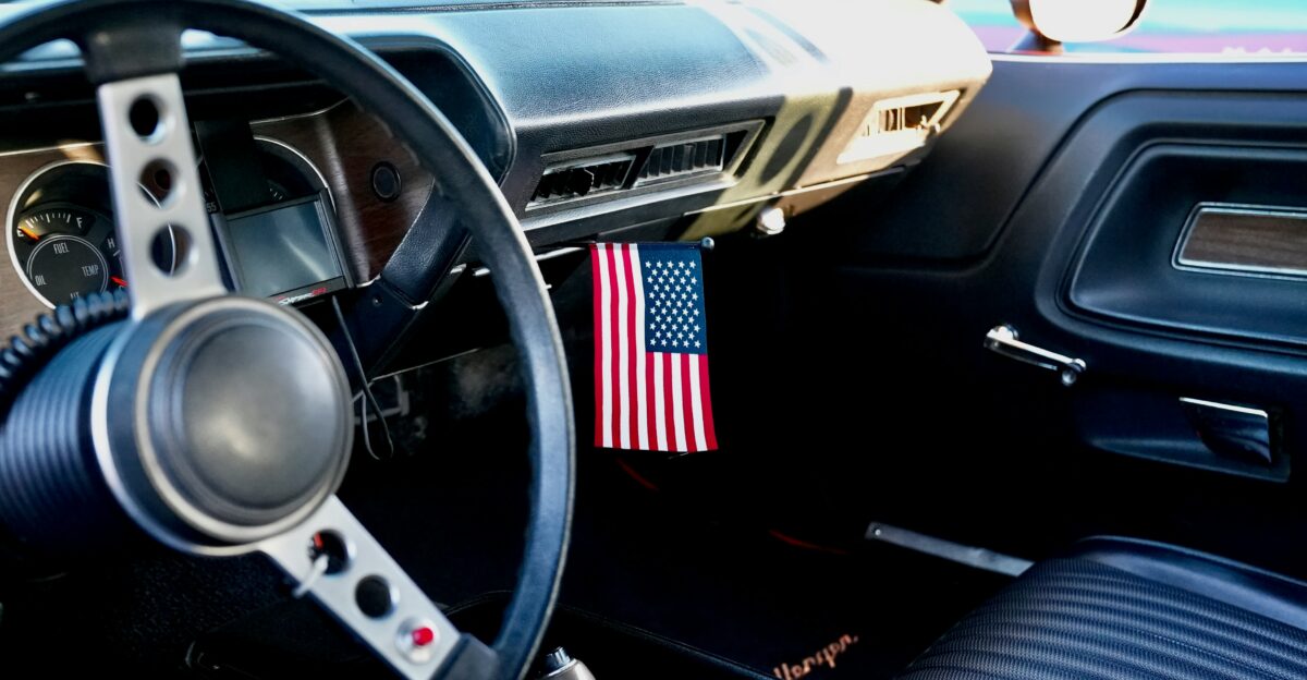 the interior of a car